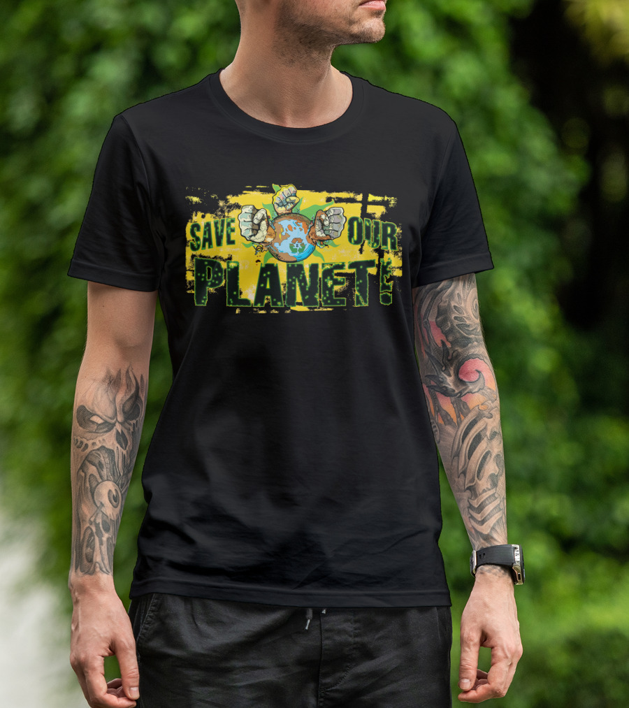 Save Our Planet Earth Fists T-Shirt