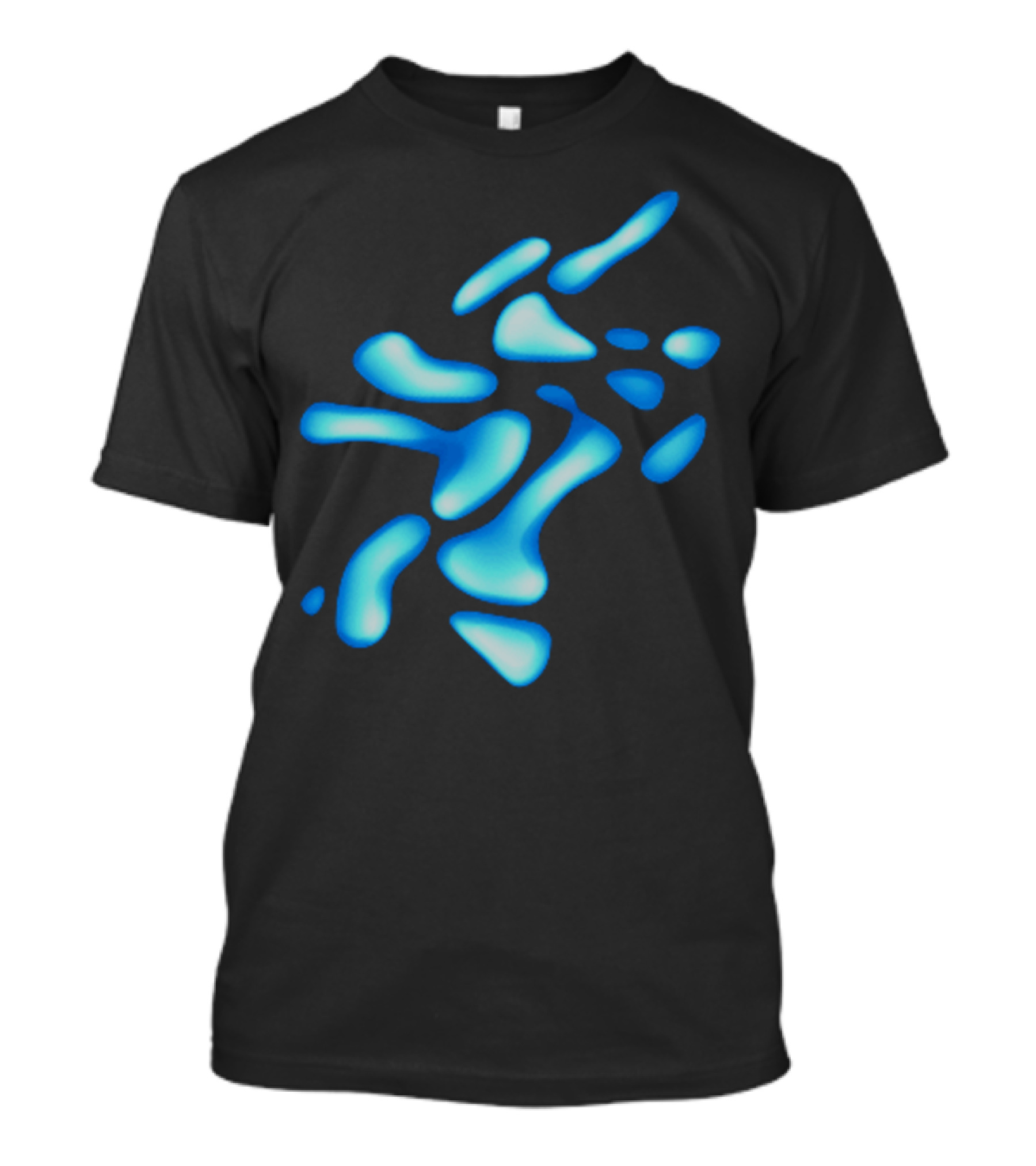 Water Droplet Abstract Blue Shapes T-Shirt
