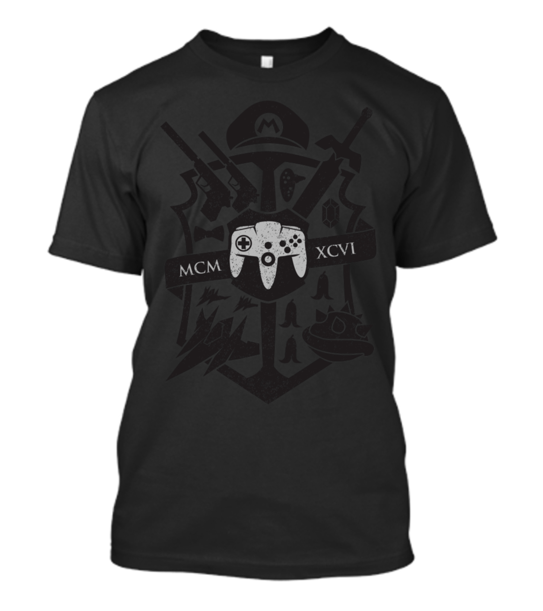 House Of 64 Crest MCM XCVI Controller Gaming Emblem T-Shirt