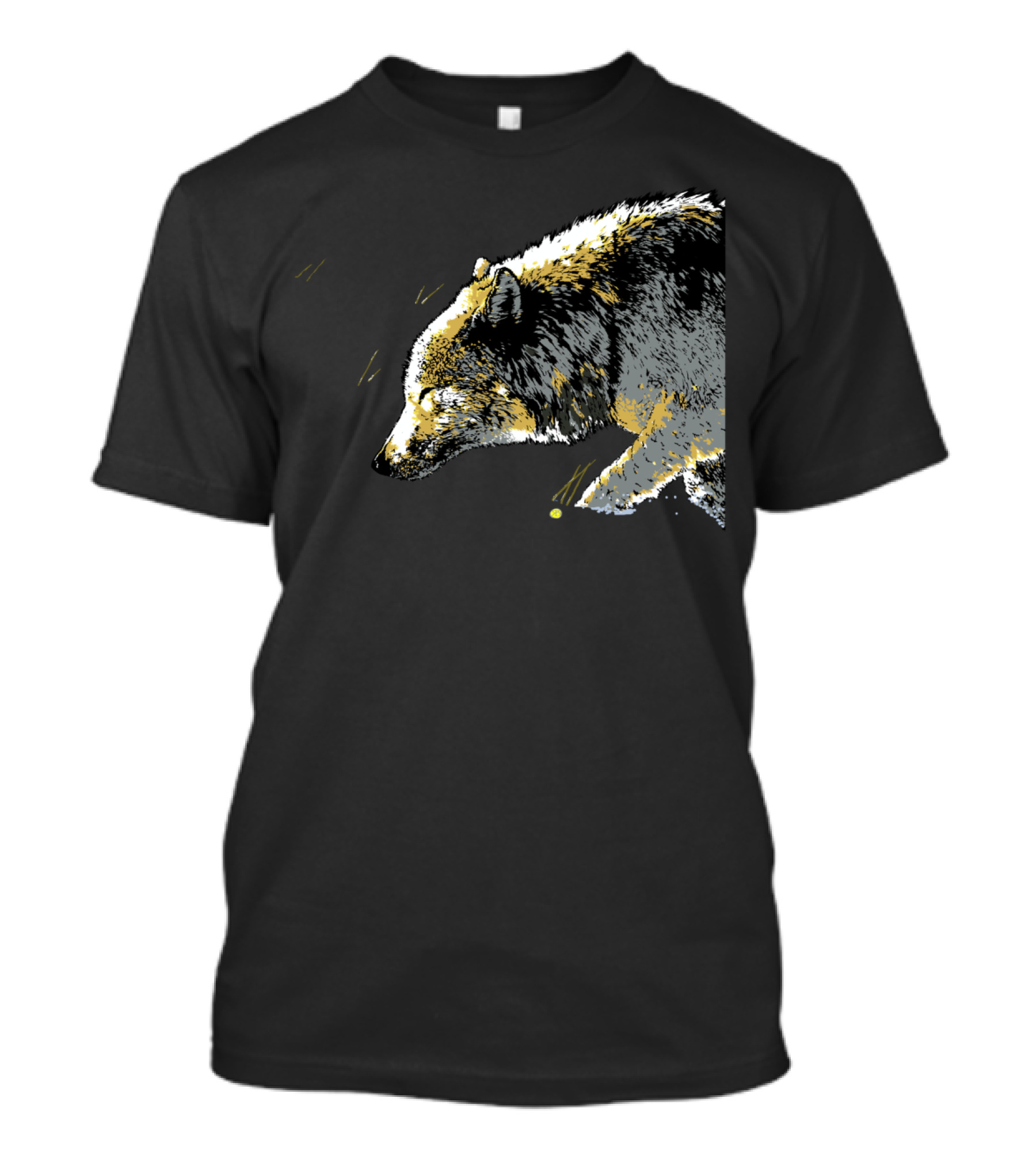 The Walking Wolf In The Snow Journey Through Winter Wilderness T-Shirt