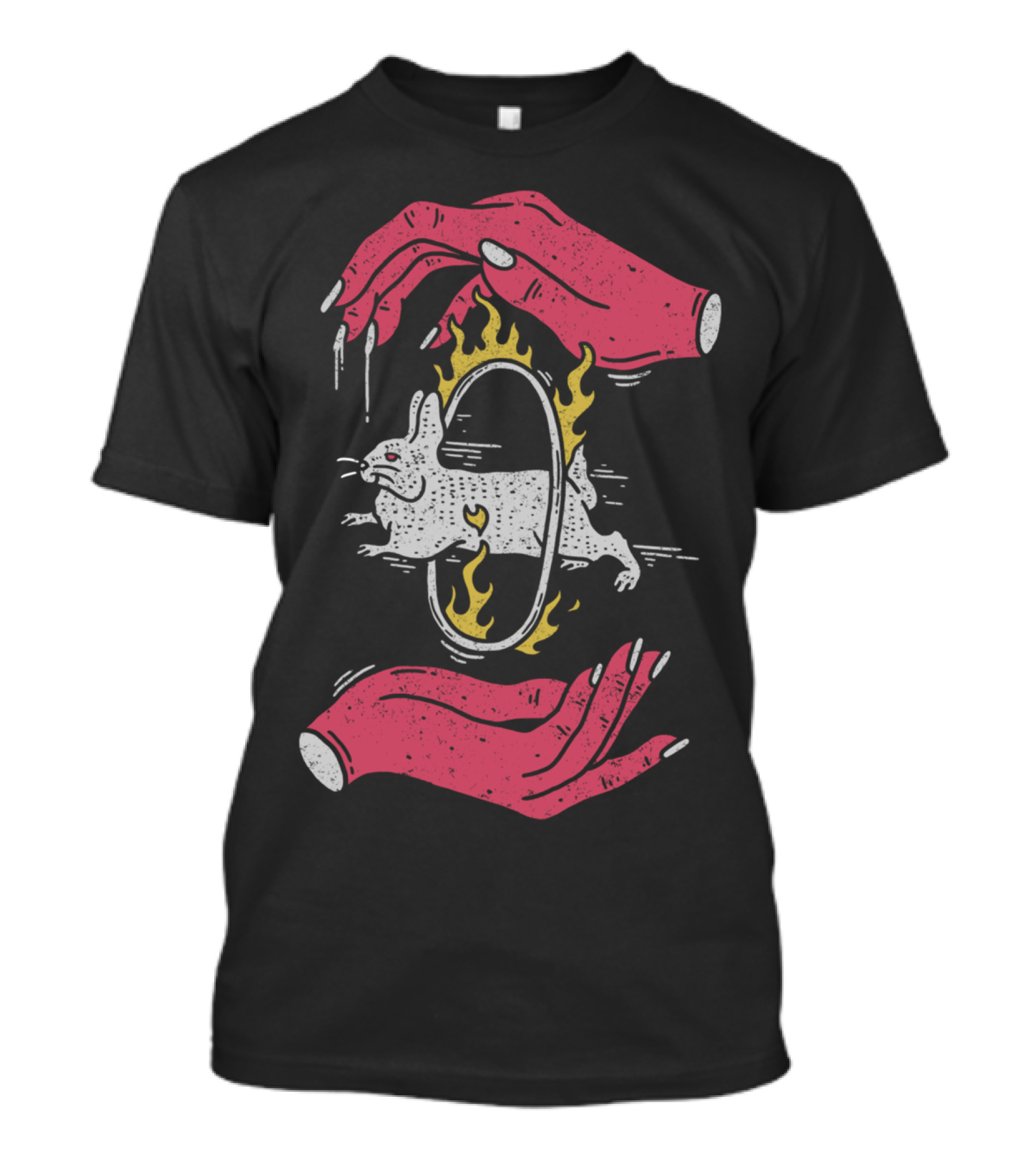 Save The Rabbit Fiery Hoop Escape T-Shirt