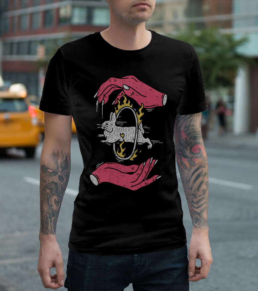 Save The Rabbit Fiery Hoop Escape T-Shirt