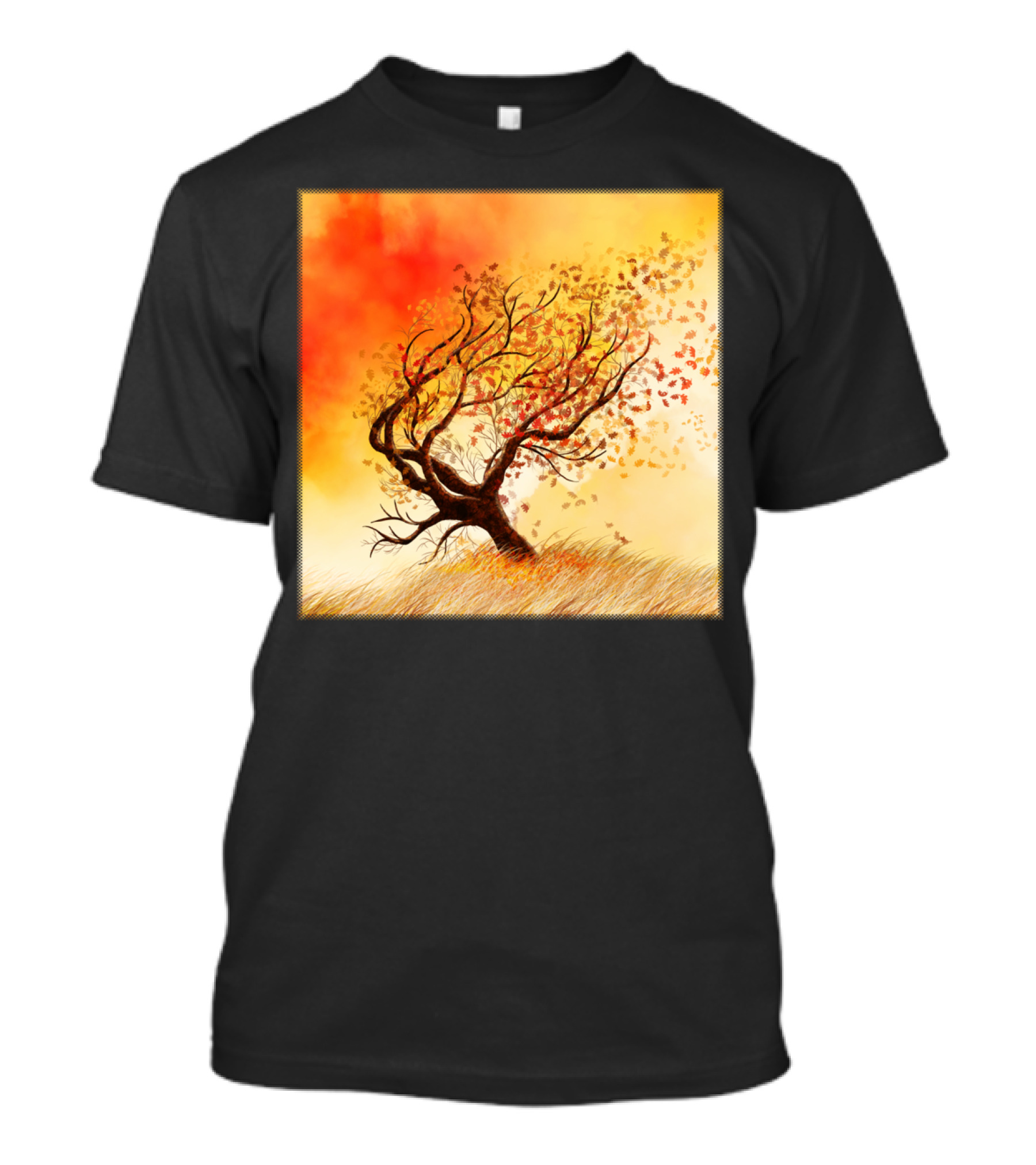 Fall Tree Dream Whimsical Autumn Leaves Dance T-Shirt