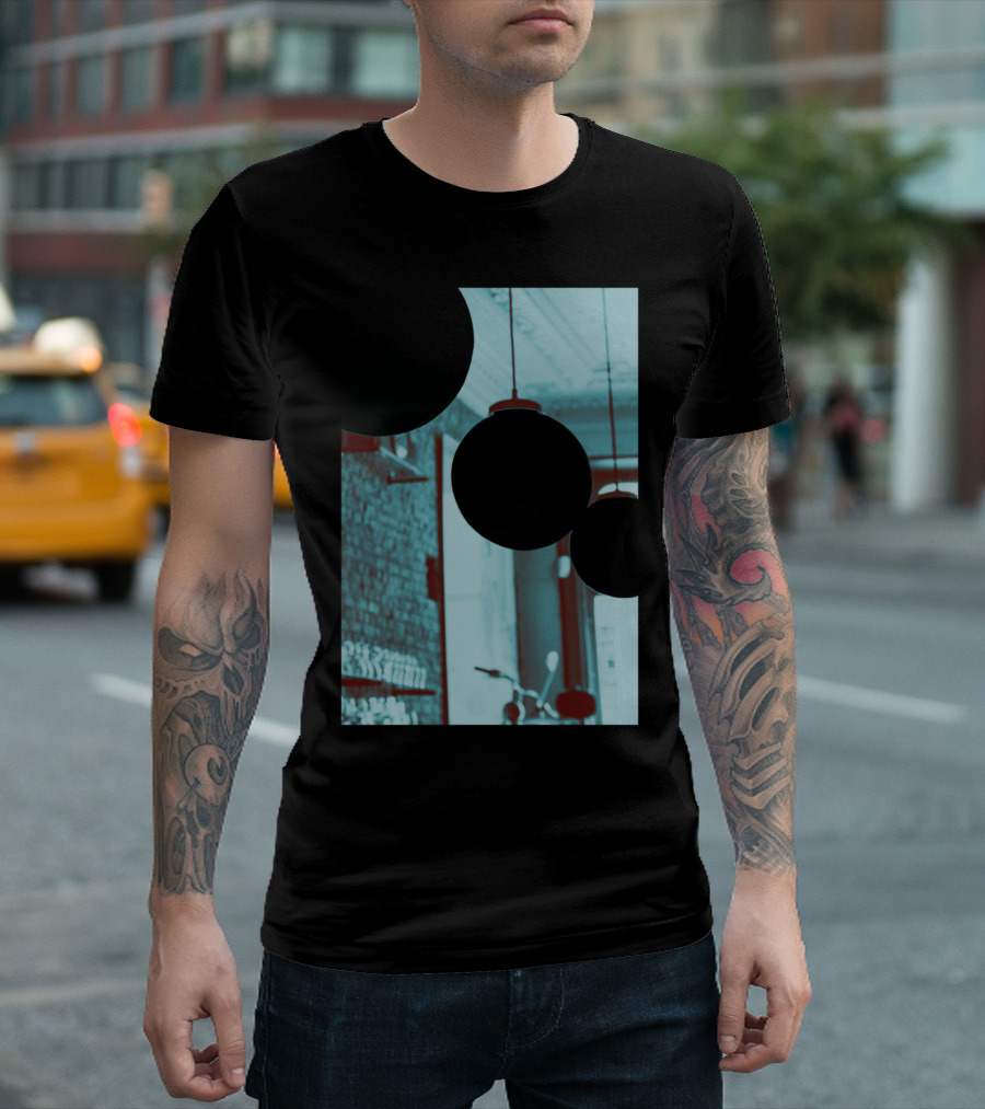 Lights Interior Pendant Spheres In Blue Tone T-Shirt