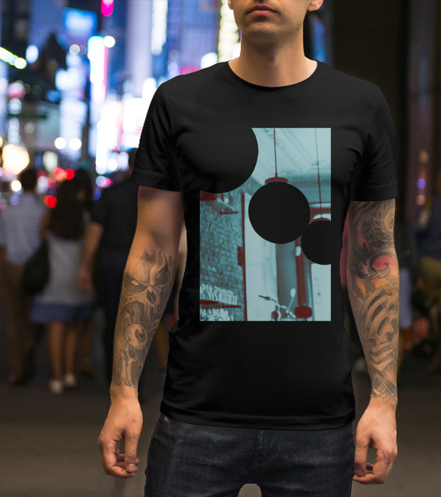 Lights Interior Pendant Spheres In Blue Tone T-Shirt