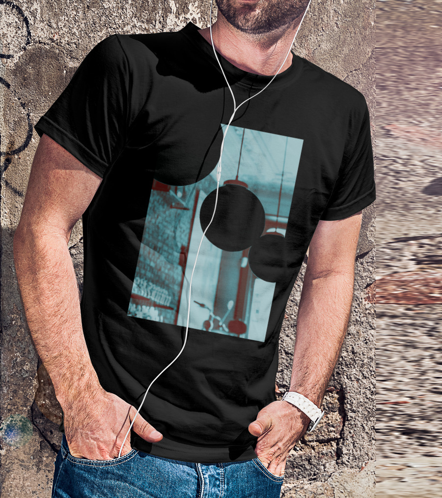 Lights Interior Pendant Spheres In Blue Tone T-Shirt