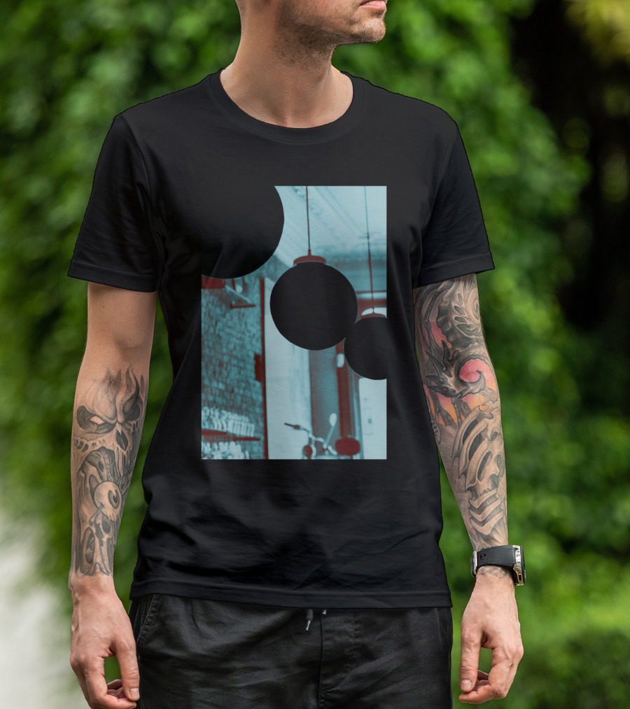 Lights Interior Pendant Spheres In Blue Tone T-Shirt