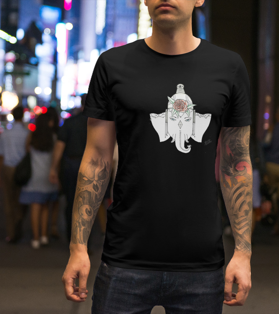 FAMILY Elephant Floral Headpiece T-Shirt