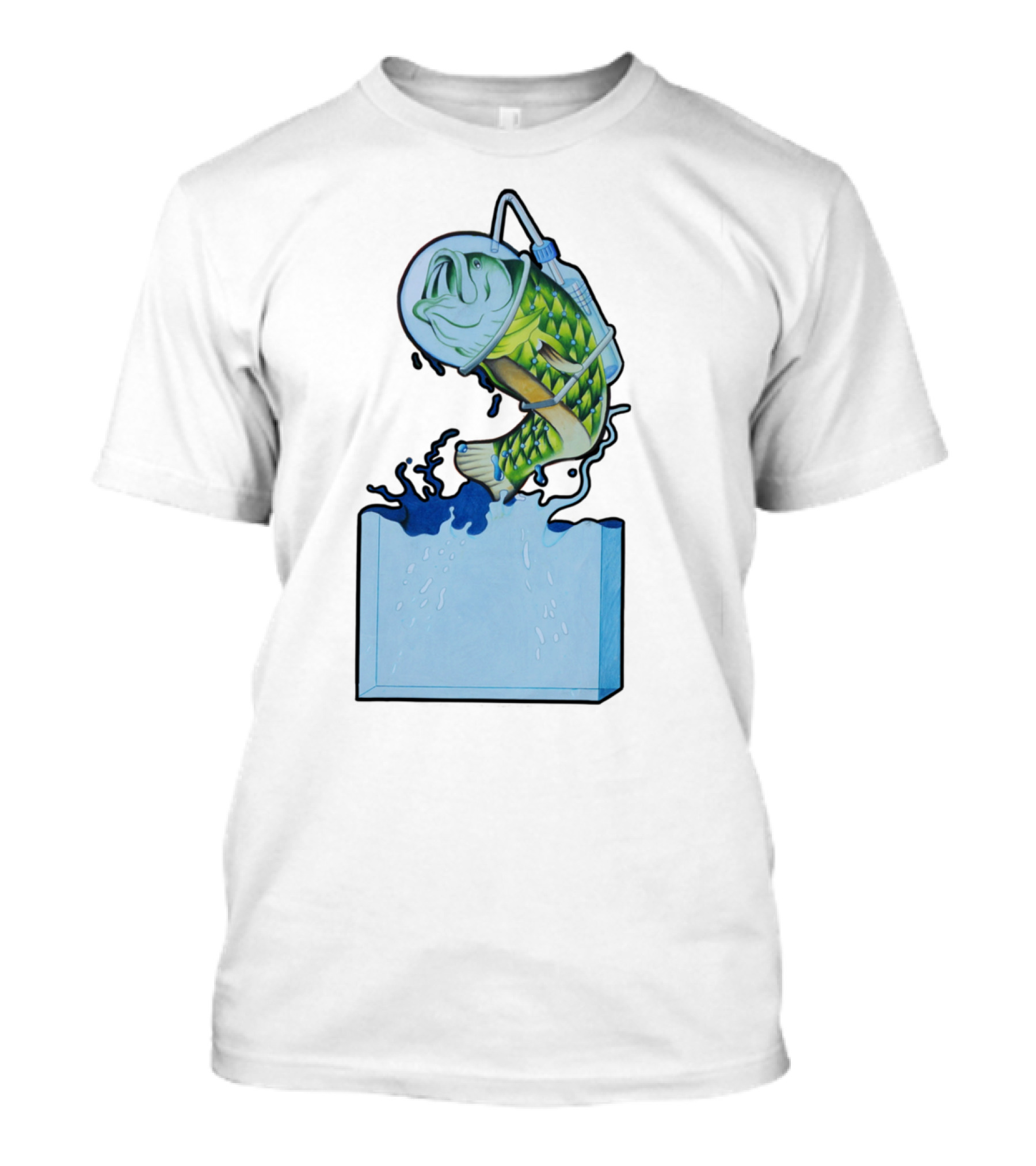 One Giant Leap For Fishkind Astronaut Fish Breaking Free Of Water Helmet And Space Suit T-Shirt
