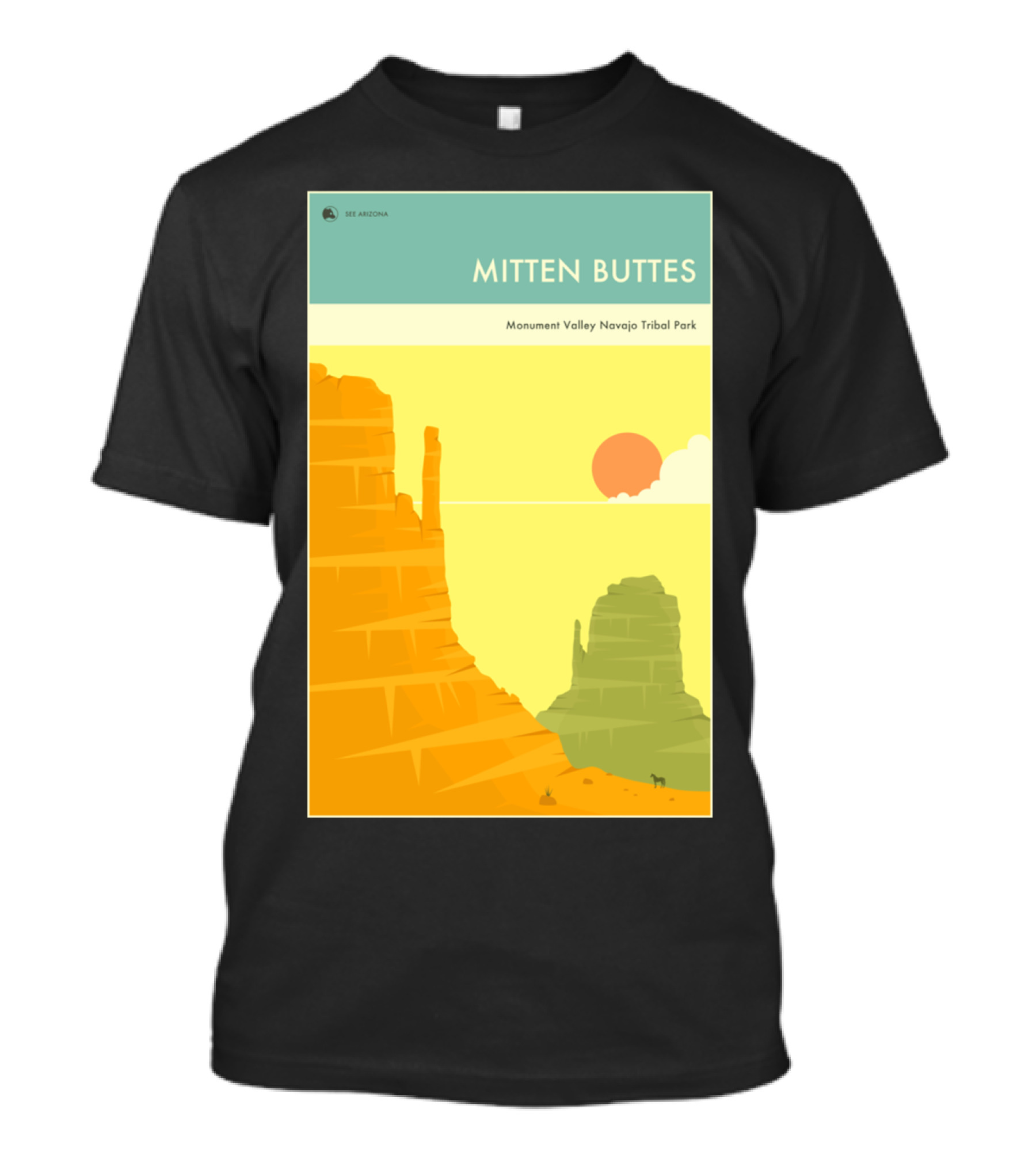 MITTEN BUTTES Monument Valley Navajo Tribal Park T-Shirt