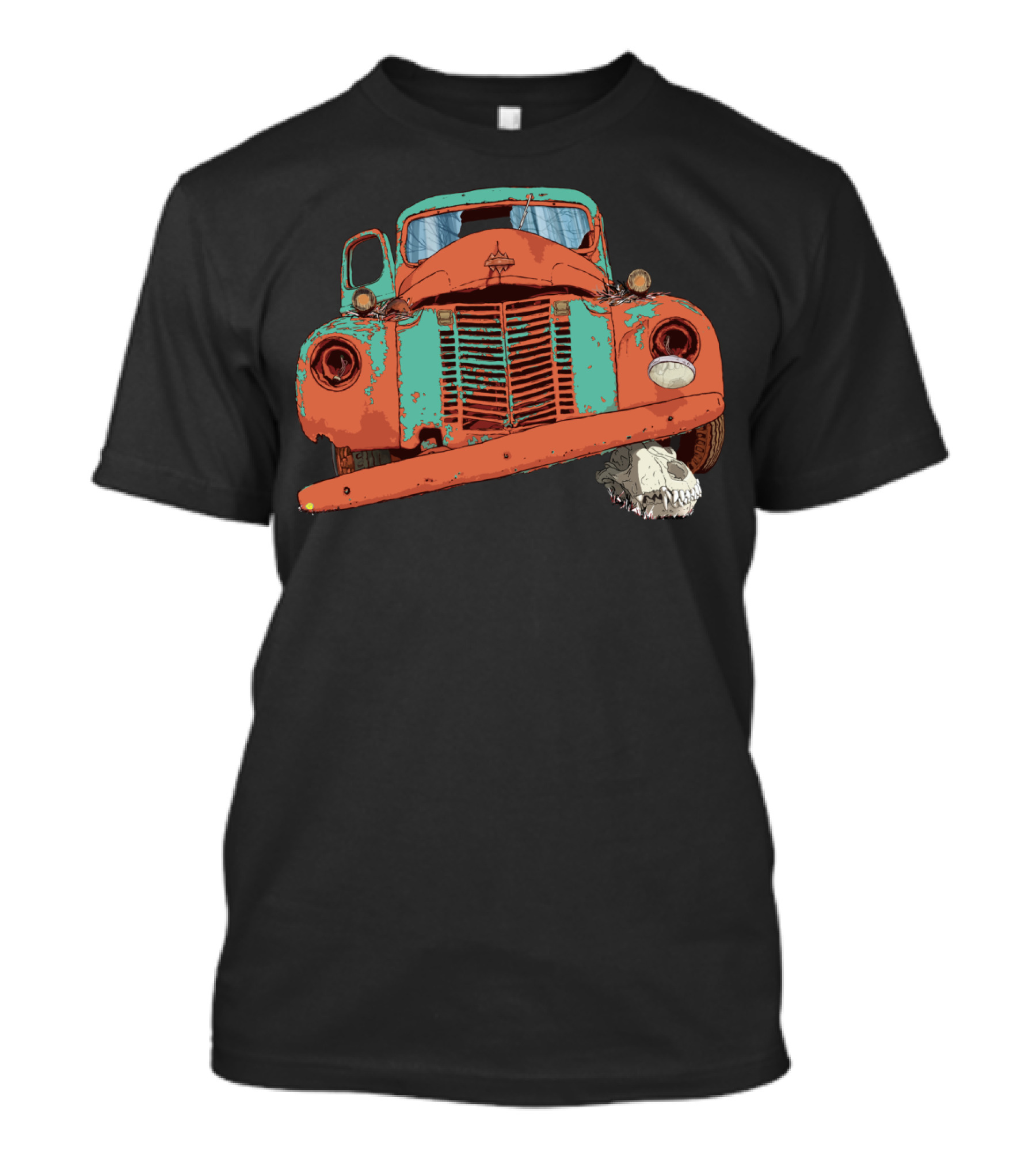 The Wolf Skull Under The Rusted Truck T-Shirt