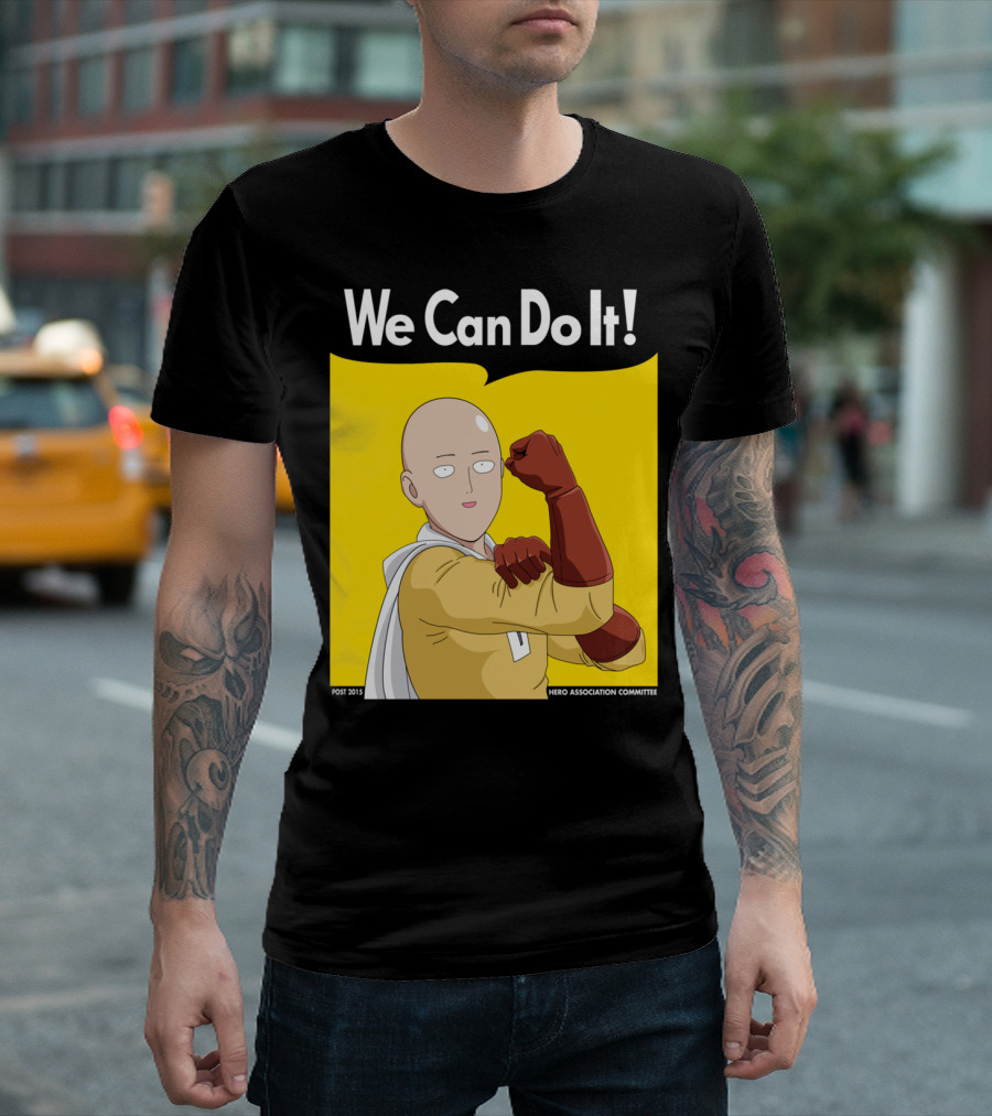 We Can Do It One Punch Hero Association Committee Saitama T-Shirt