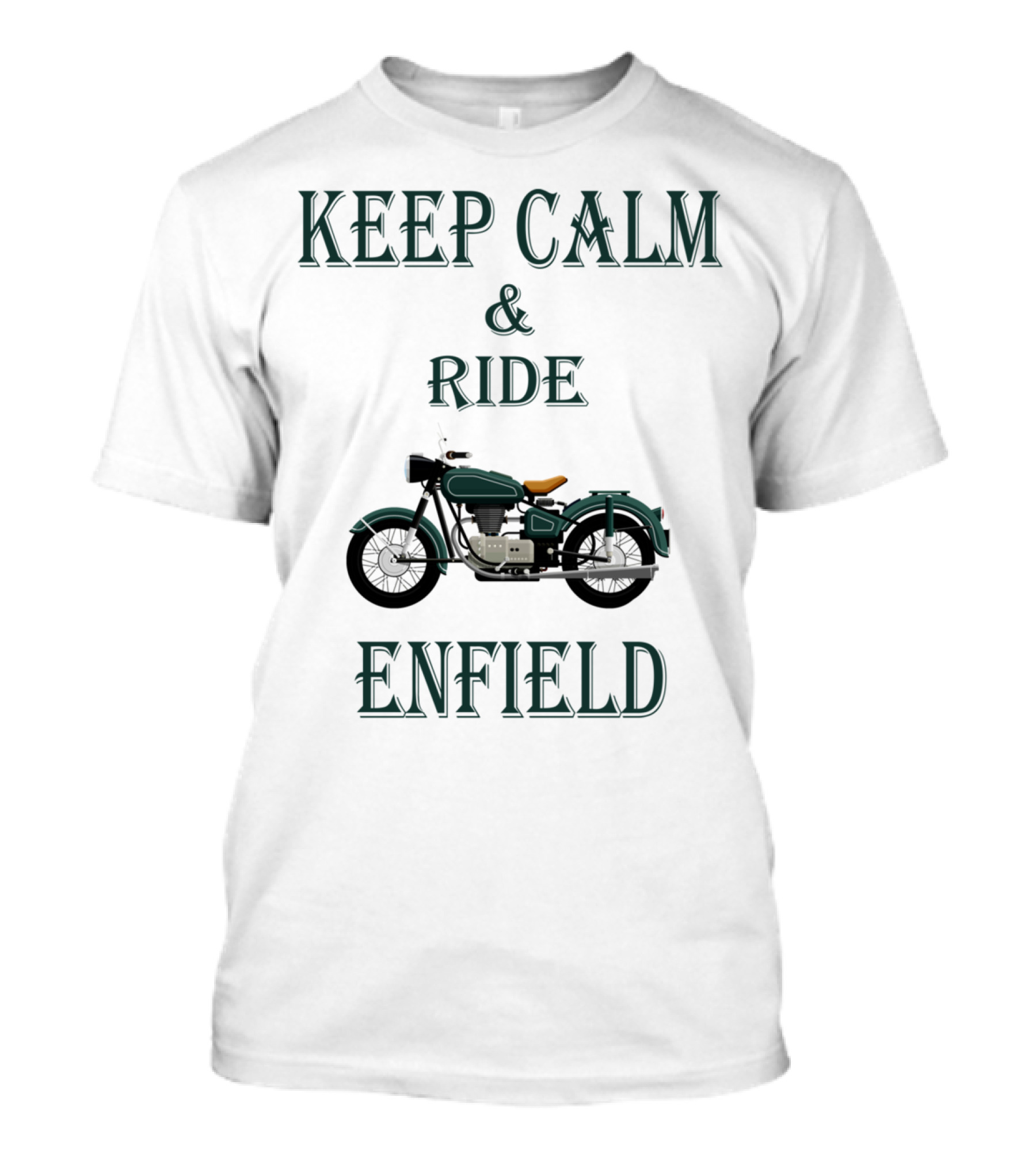 KEEP CALM AND RIDE ENFIELD MOTORCYCLE VINTAGE T-Shirt