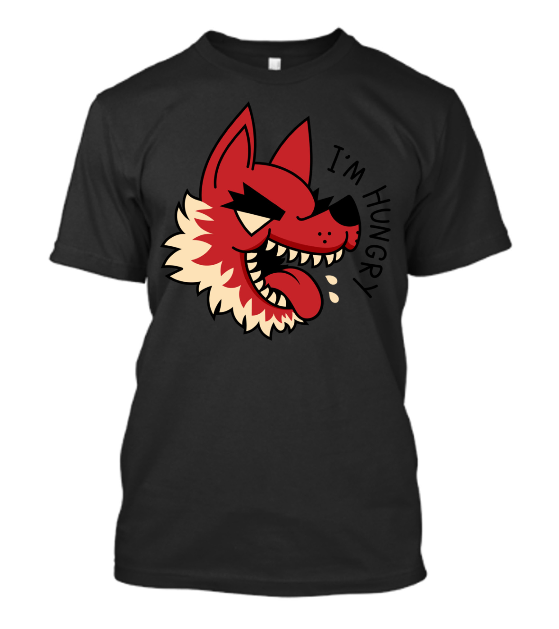 I'm Hungry Like A Fierce Red Wolf With Drooling Tongue And Sharp Teeth T-Shirt