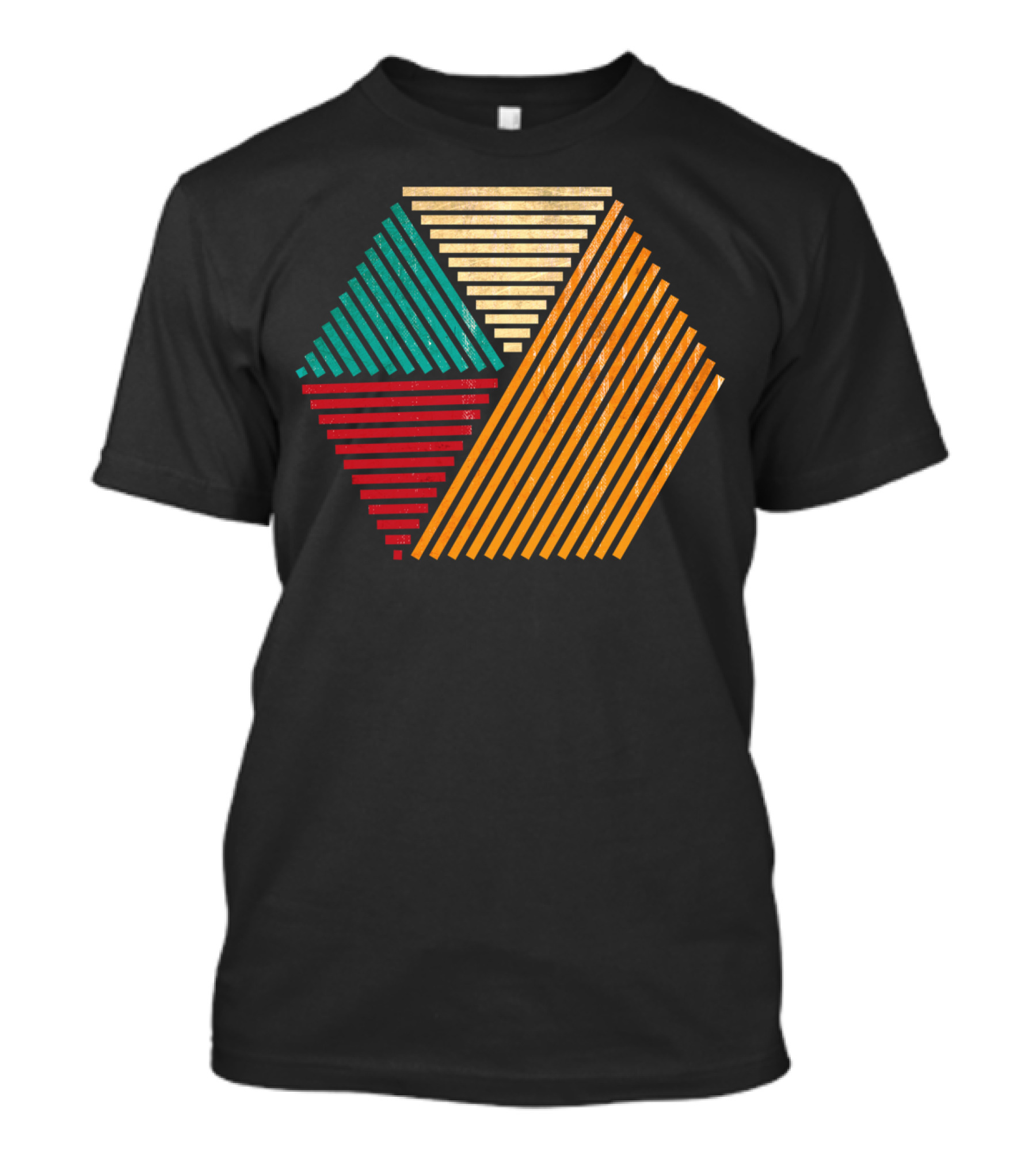 Line Art Geometric Multicolor Hexagon T-Shirt