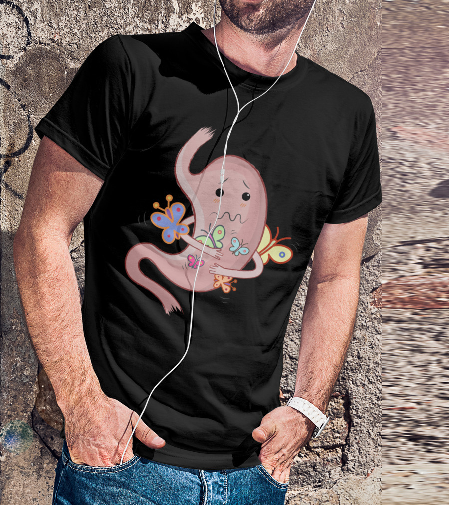 Butterflies In Stomach Feeling Love And Anxiety T-Shirt