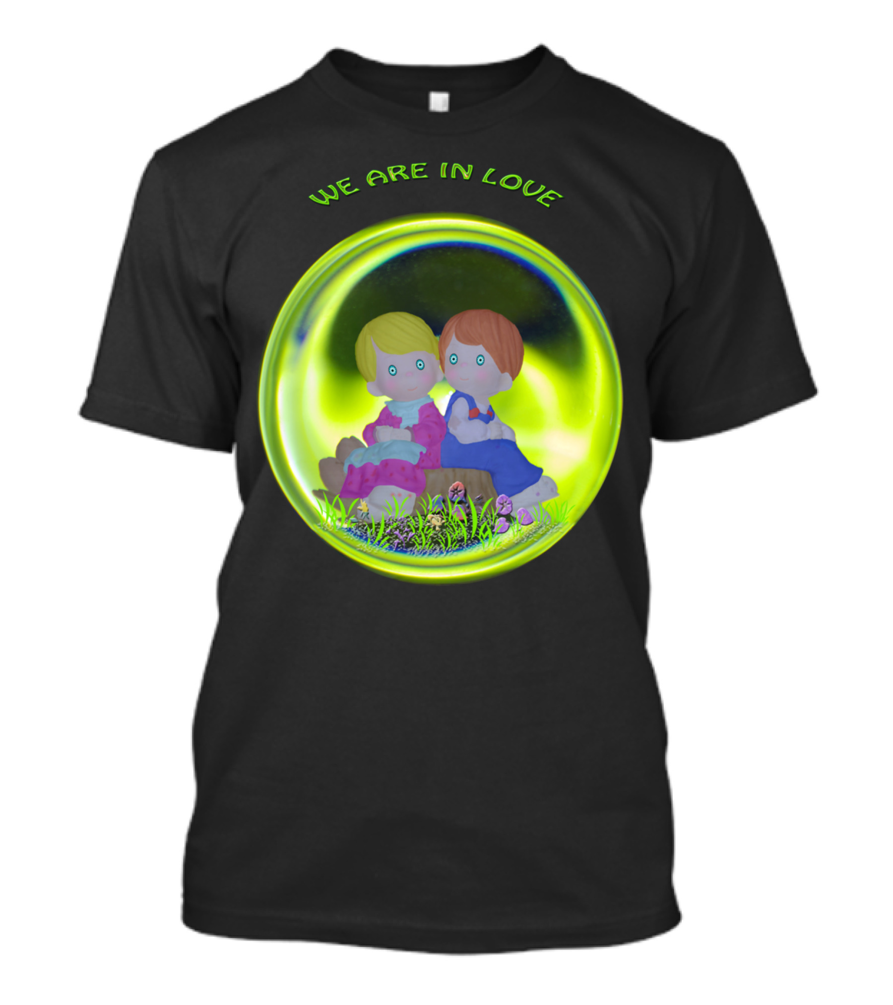 WE ARE IN LOVE Inside A Magical Bubble With Sitting Couple T-Shirt