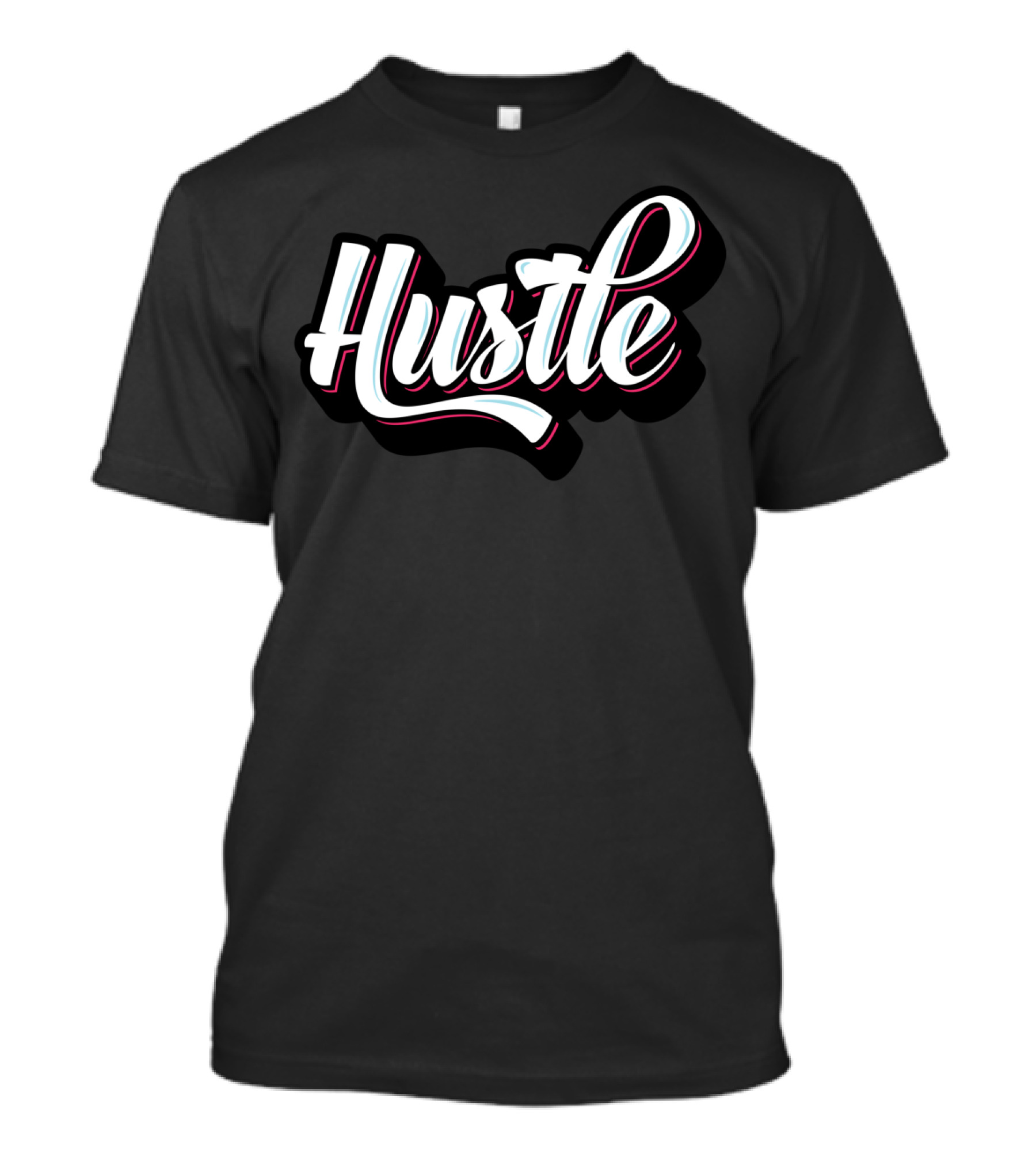Hustle Retro Style Typography T-Shirt