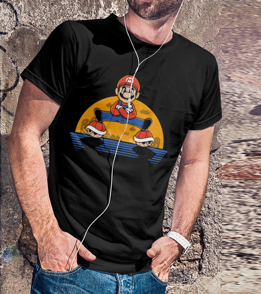 Mario Plumber Split Over Koopa Shells T-Shirt