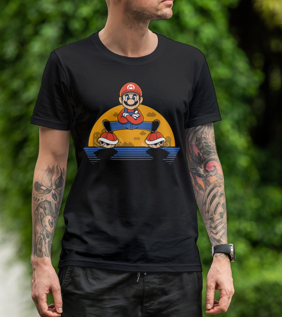 Mario Plumber Split Over Koopa Shells T-Shirt