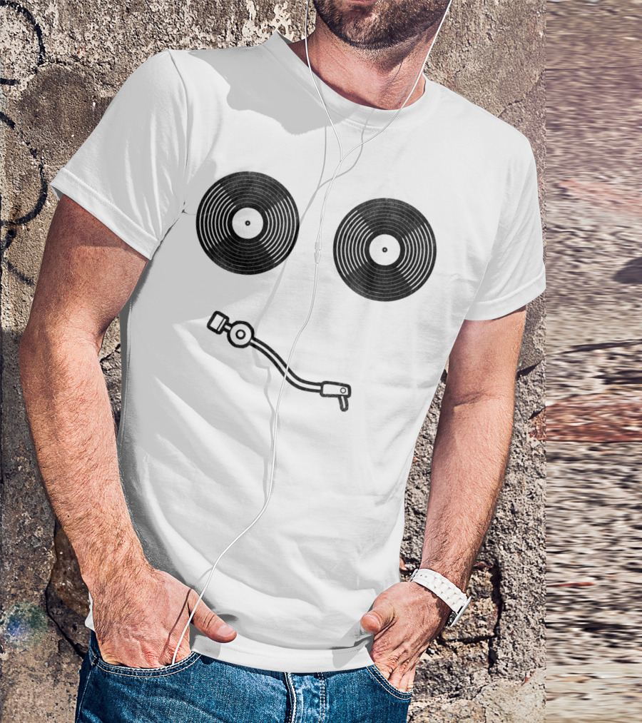 Record Player Vinyl Face Turntable T-Shirt