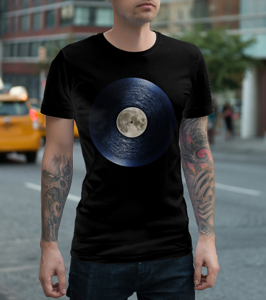 Moon On The Water Vinyl Record T-Shirt