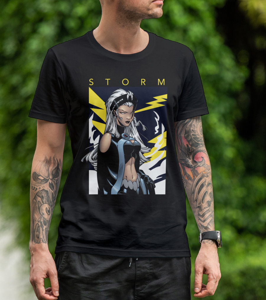 Storm Comic Character With Lightning Stares T-Shirt