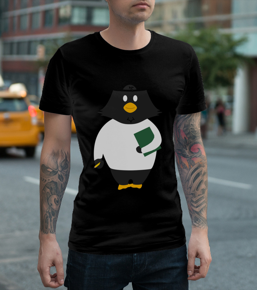 School Penguin Student with Book and Cap T-Shirt
