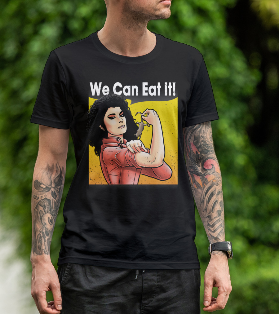 We Can Eat It Woman With Mouse Flexing Iconic Pose T-Shirt