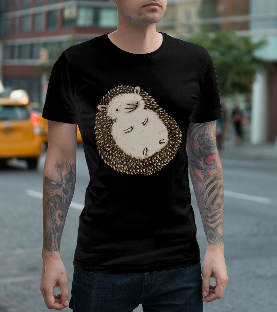 Plump Hedgehog Sketch T-Shirt