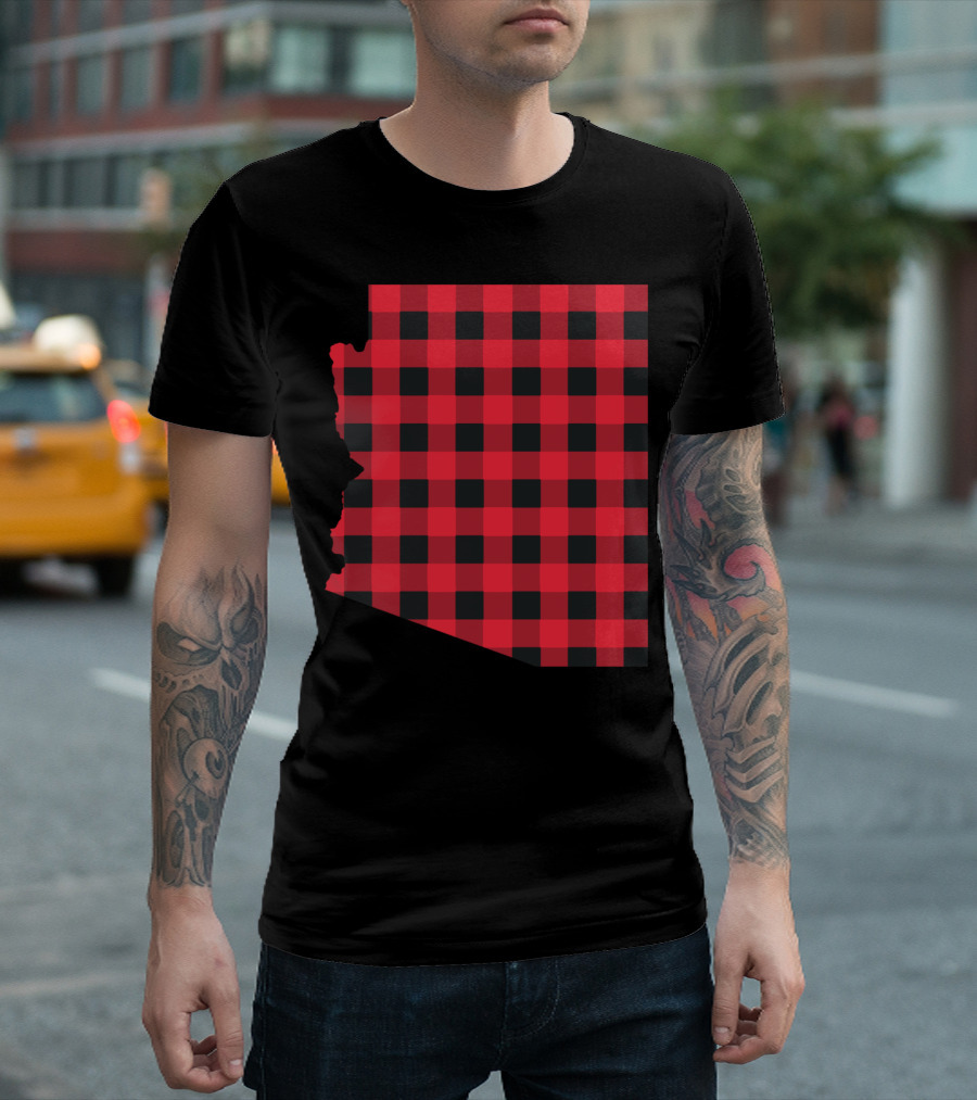 Arizona State Red Black Checkered T-Shirt