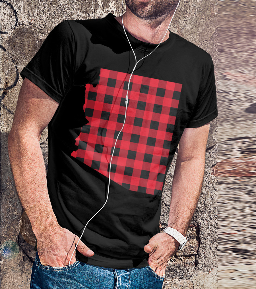 Arizona State Red Black Checkered T-Shirt