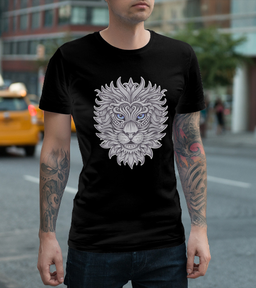Ornate Lion Head With Intricate Decoration T-Shirt