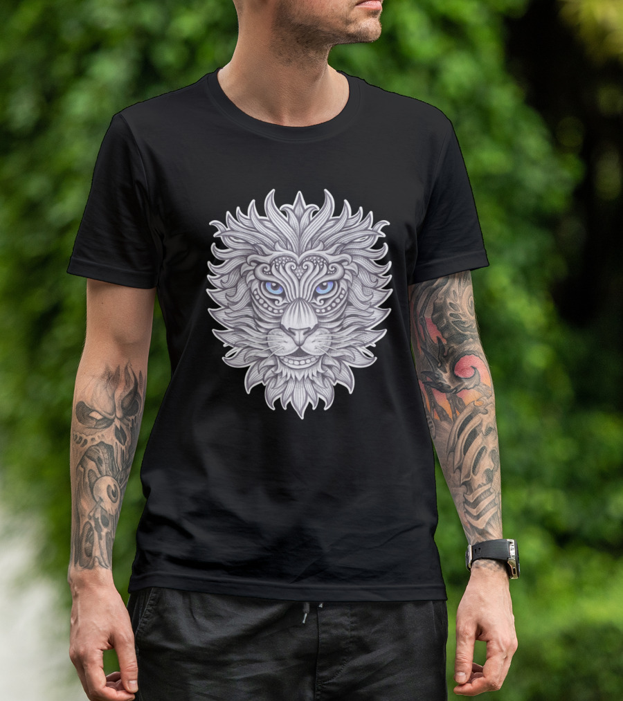 Ornate Lion Head With Intricate Decoration T-Shirt