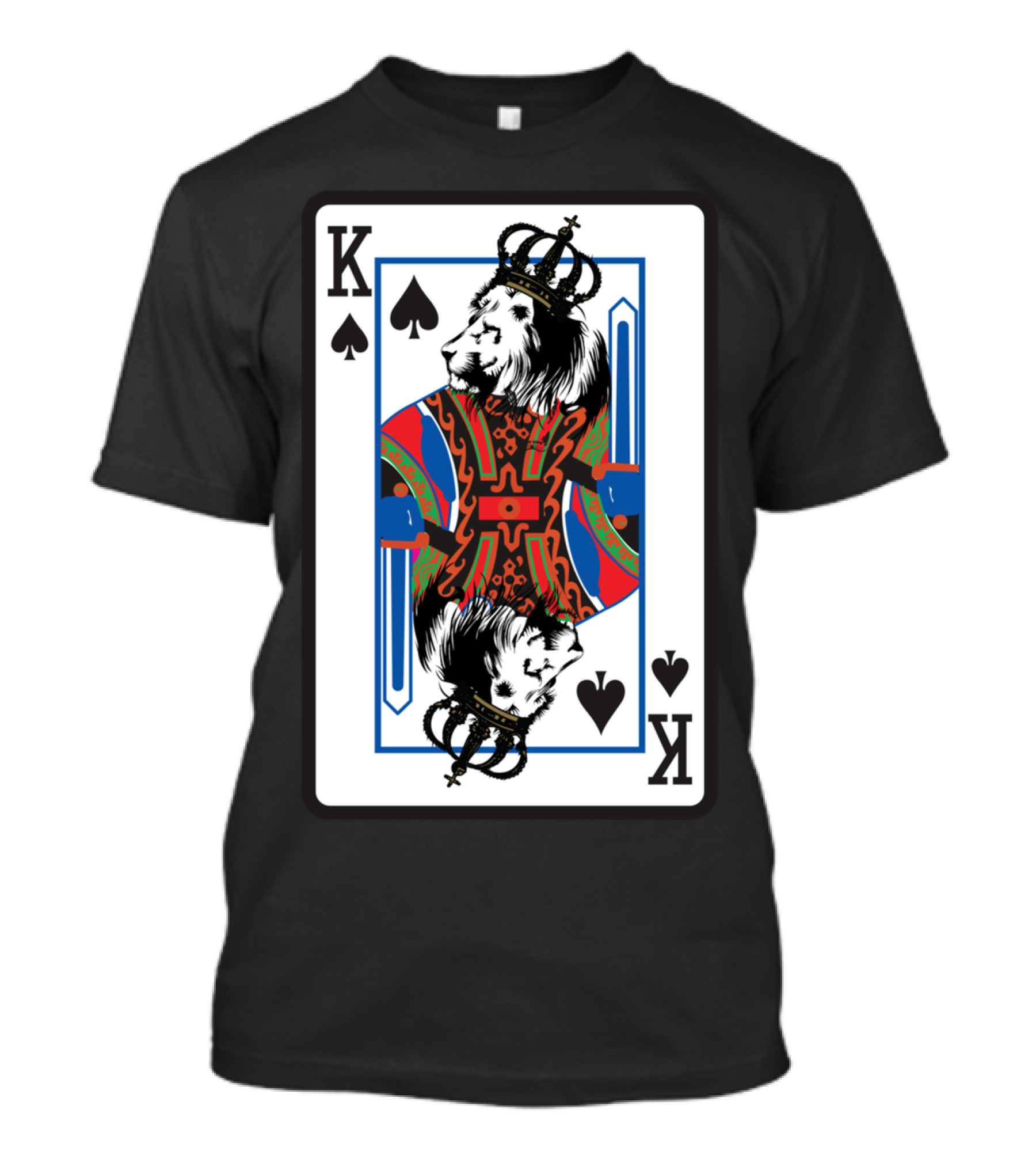 Lion King Of Spades Playing Card T-Shirt