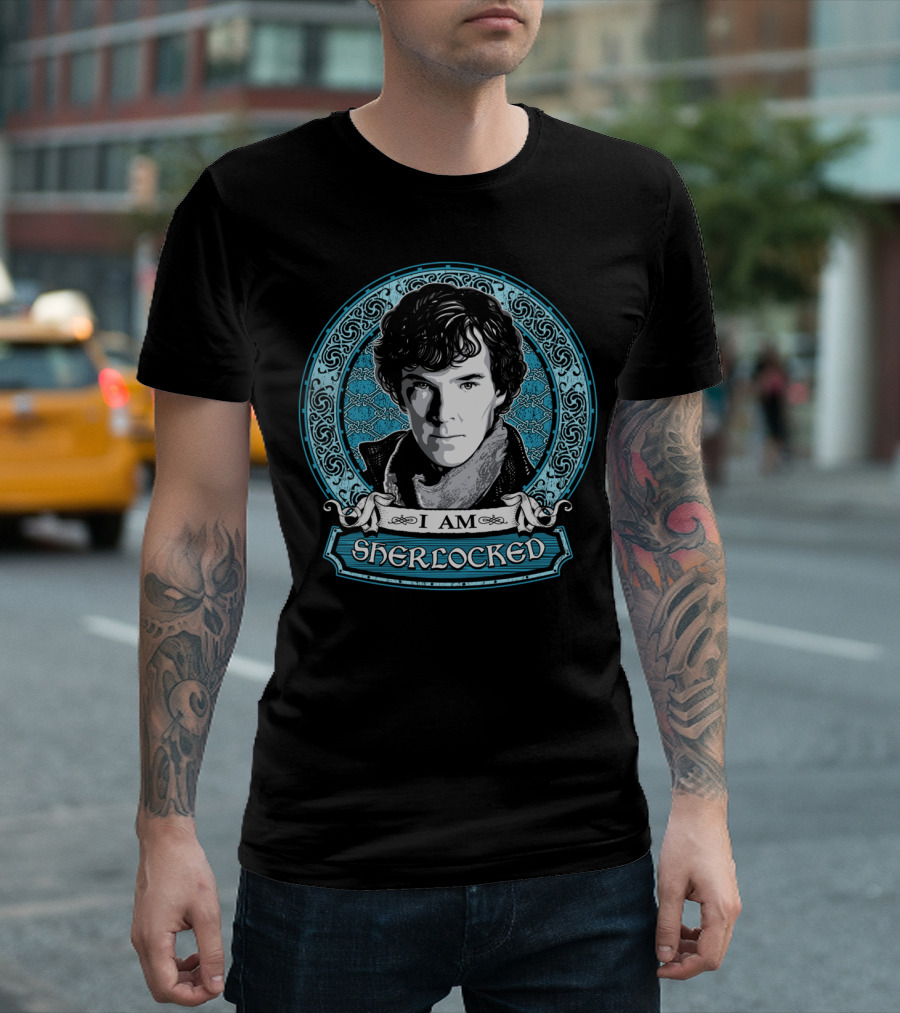I Am Sherlocked Sherlock Holmes Portrait T-Shirt