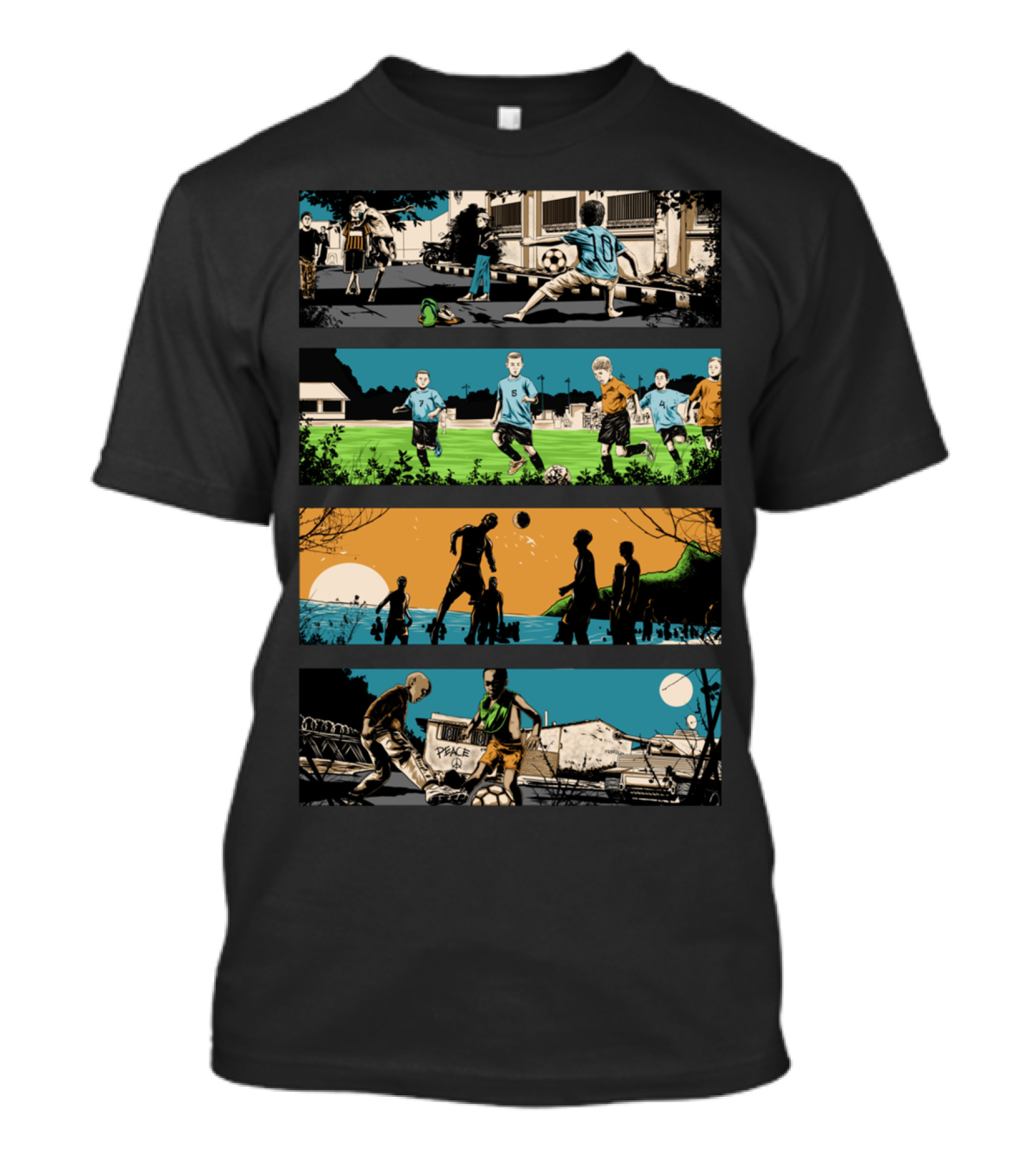 Playground Memories Football Journey Through Time T-Shirt