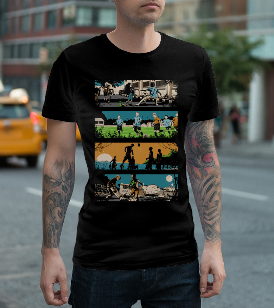Playground Memories Football Journey Through Time T-Shirt