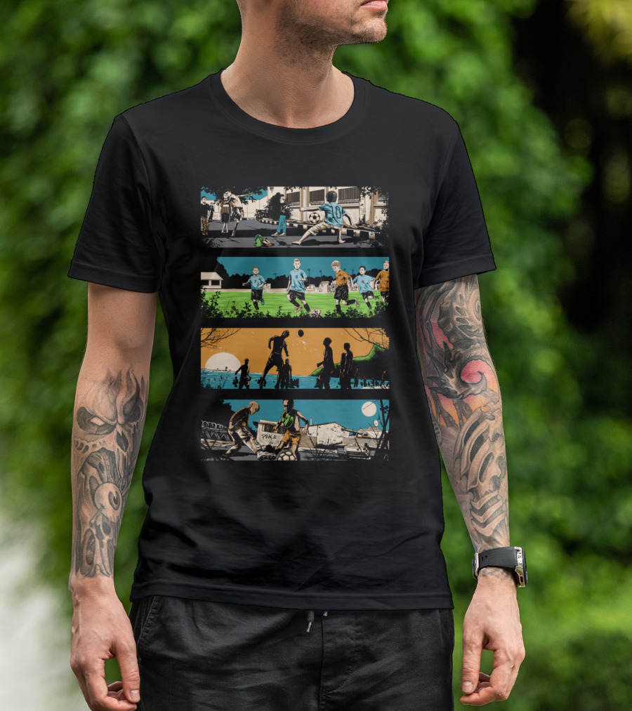 Playground Memories Football Journey Through Time T-Shirt