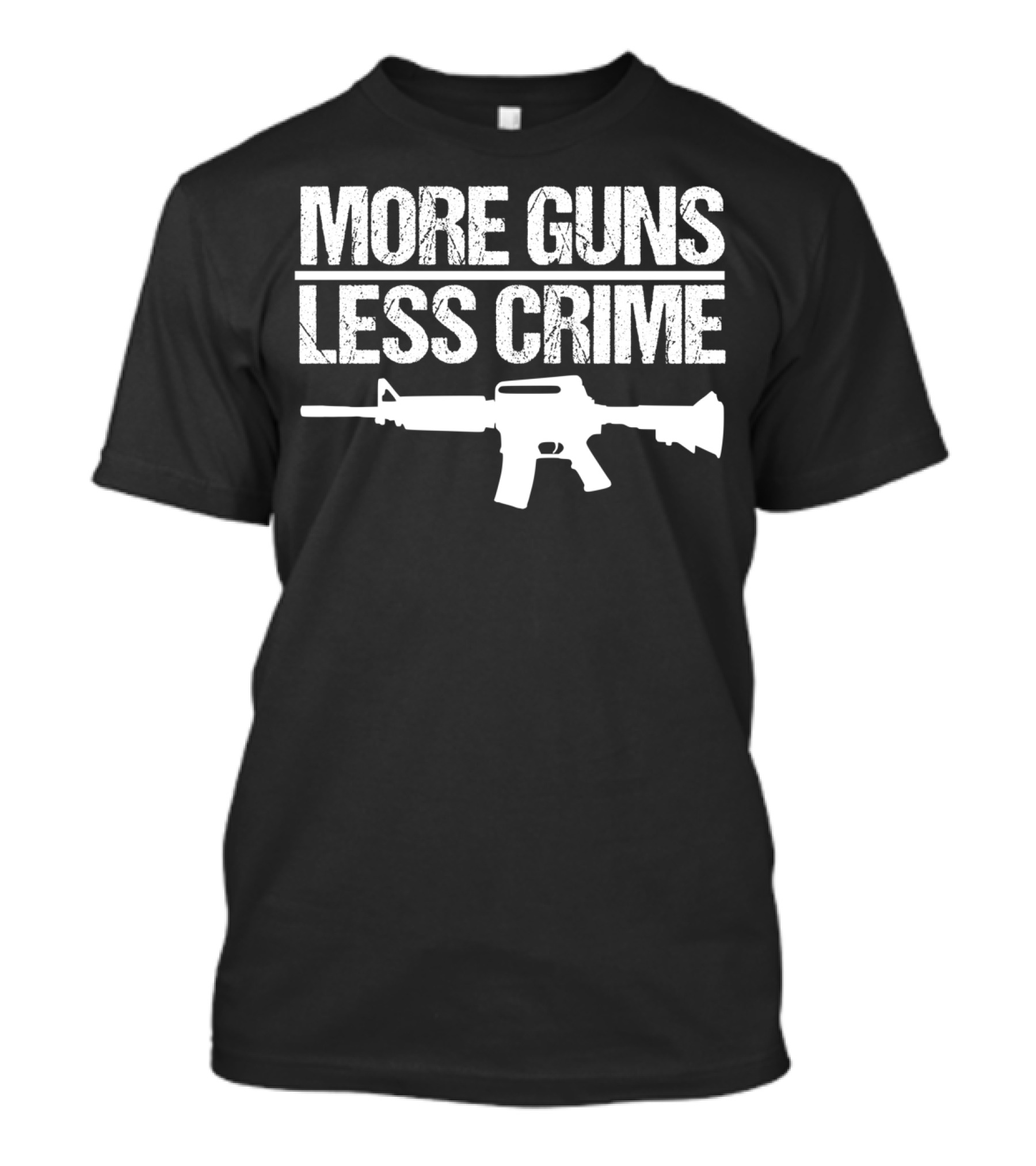 More Guns Less Crime Second Amendment Rifle T-Shirt