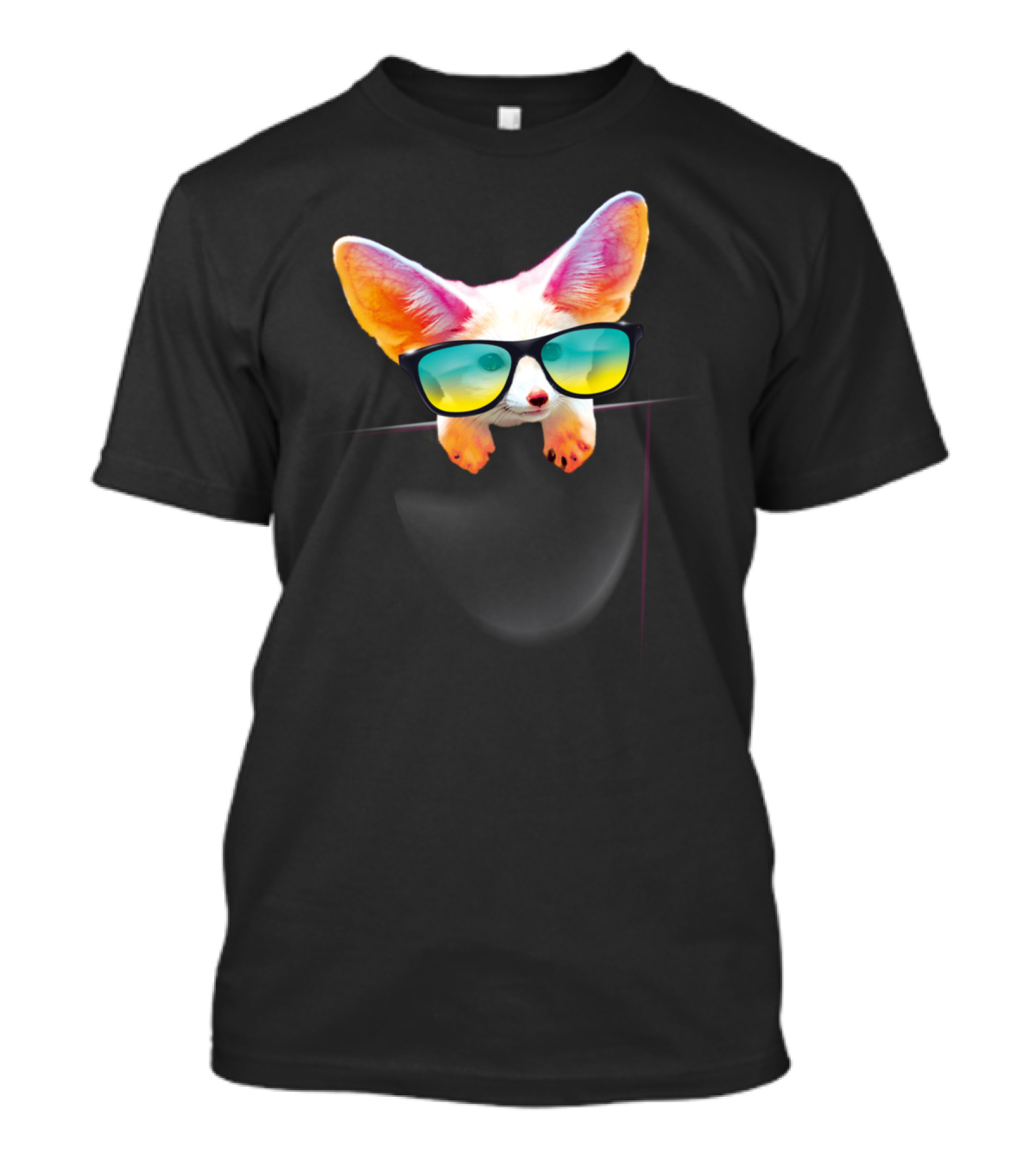 Pocket Foxy Breeze Sunglasses Chill Vibes T-Shirt
