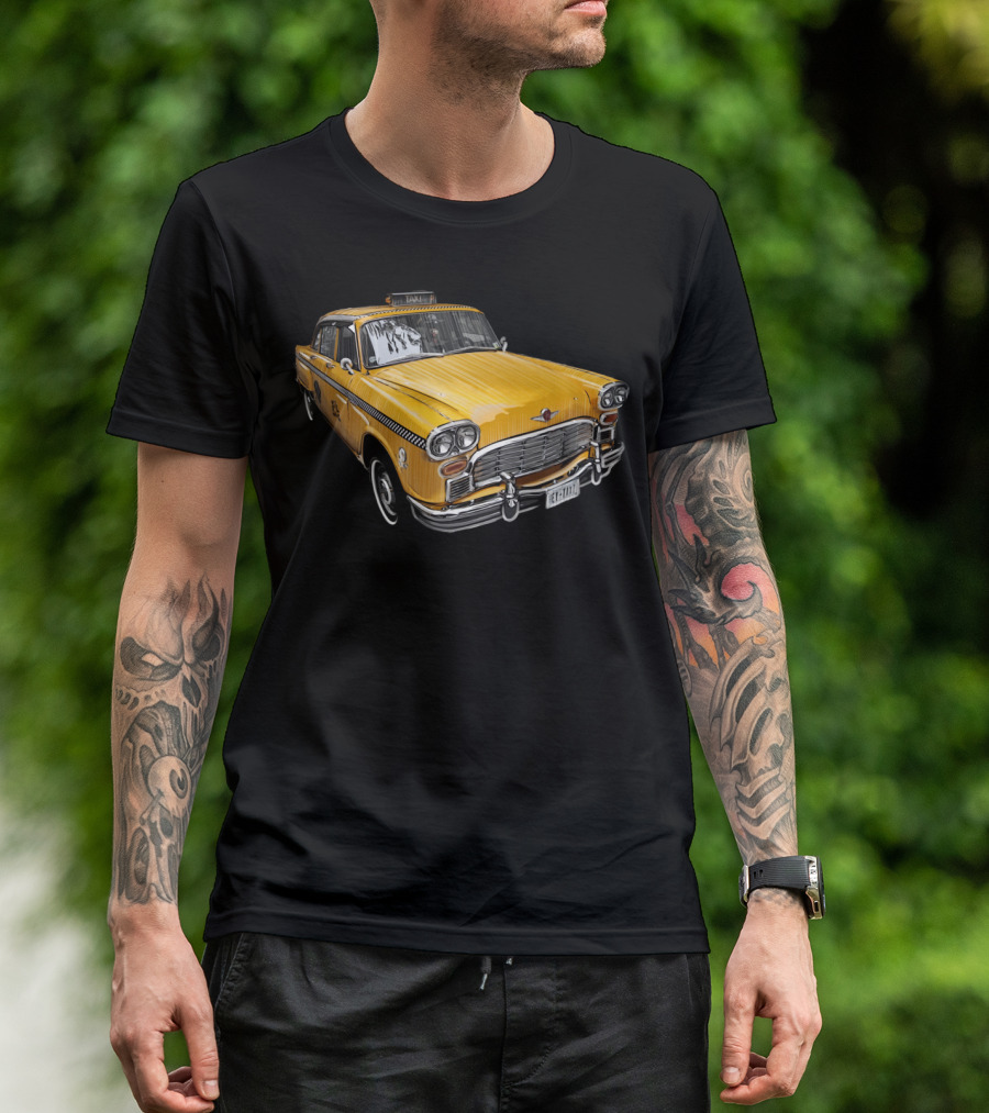 New York City Classic Yellow Taxi Checker T-Shirt