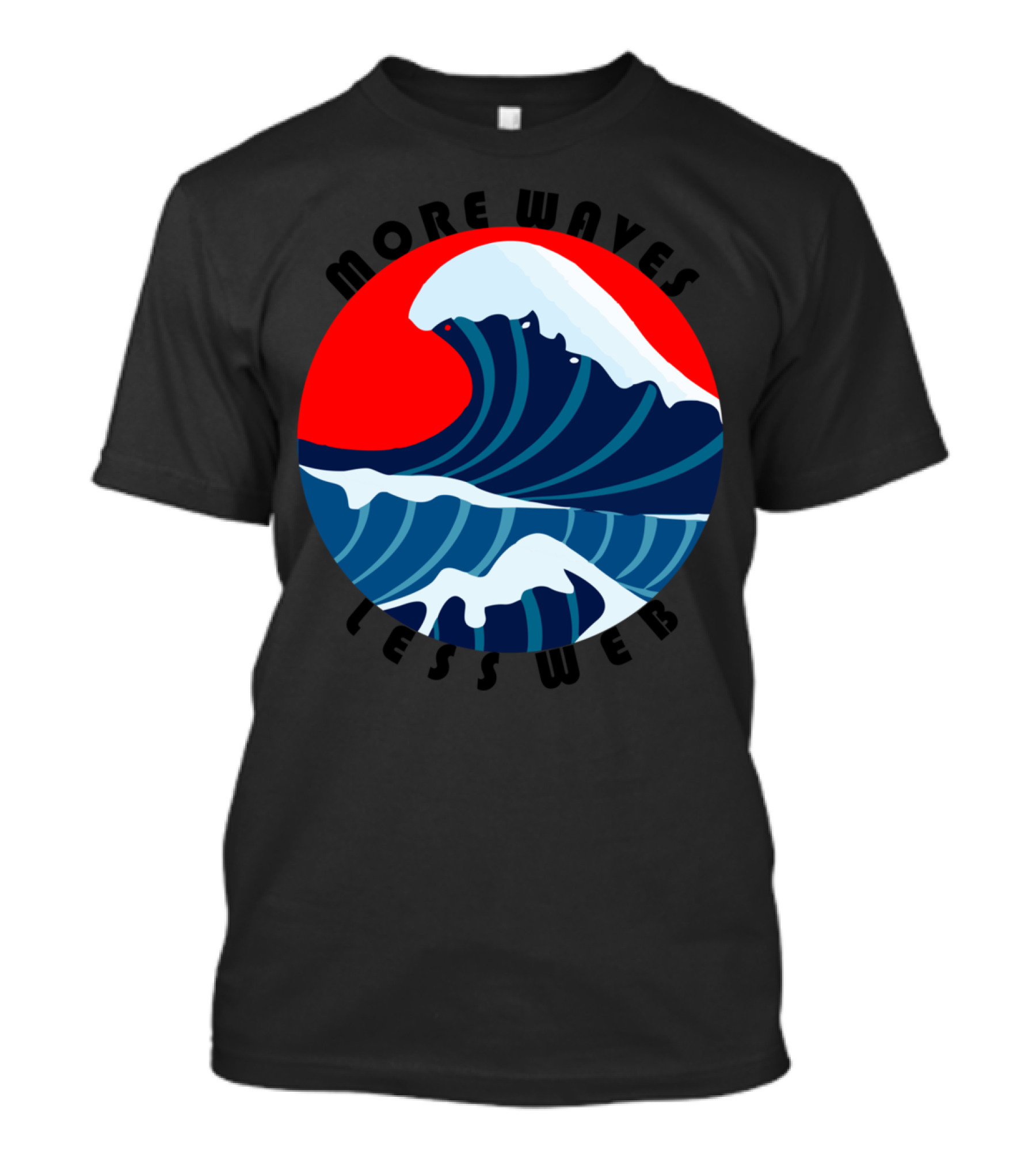 More Waves Less Web Ocean Scene T-Shirt