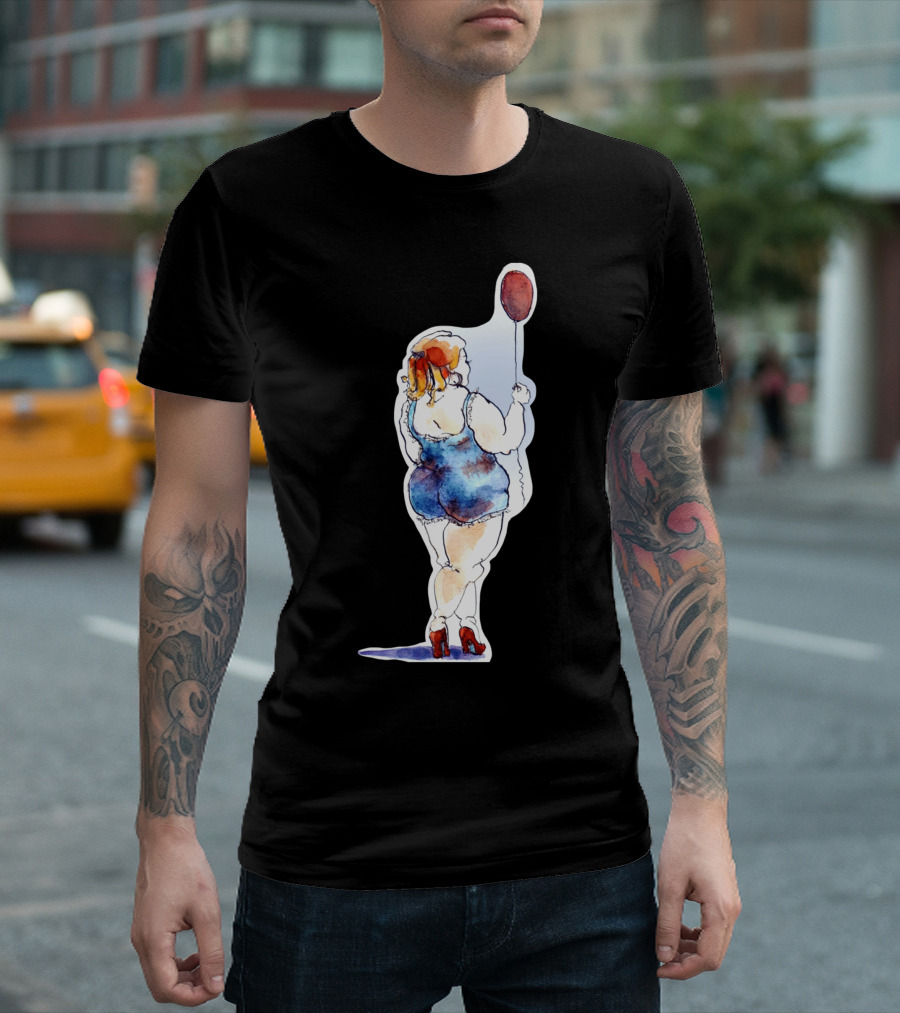 Feel The Air Balloon Girl In Red Heels T-Shirt