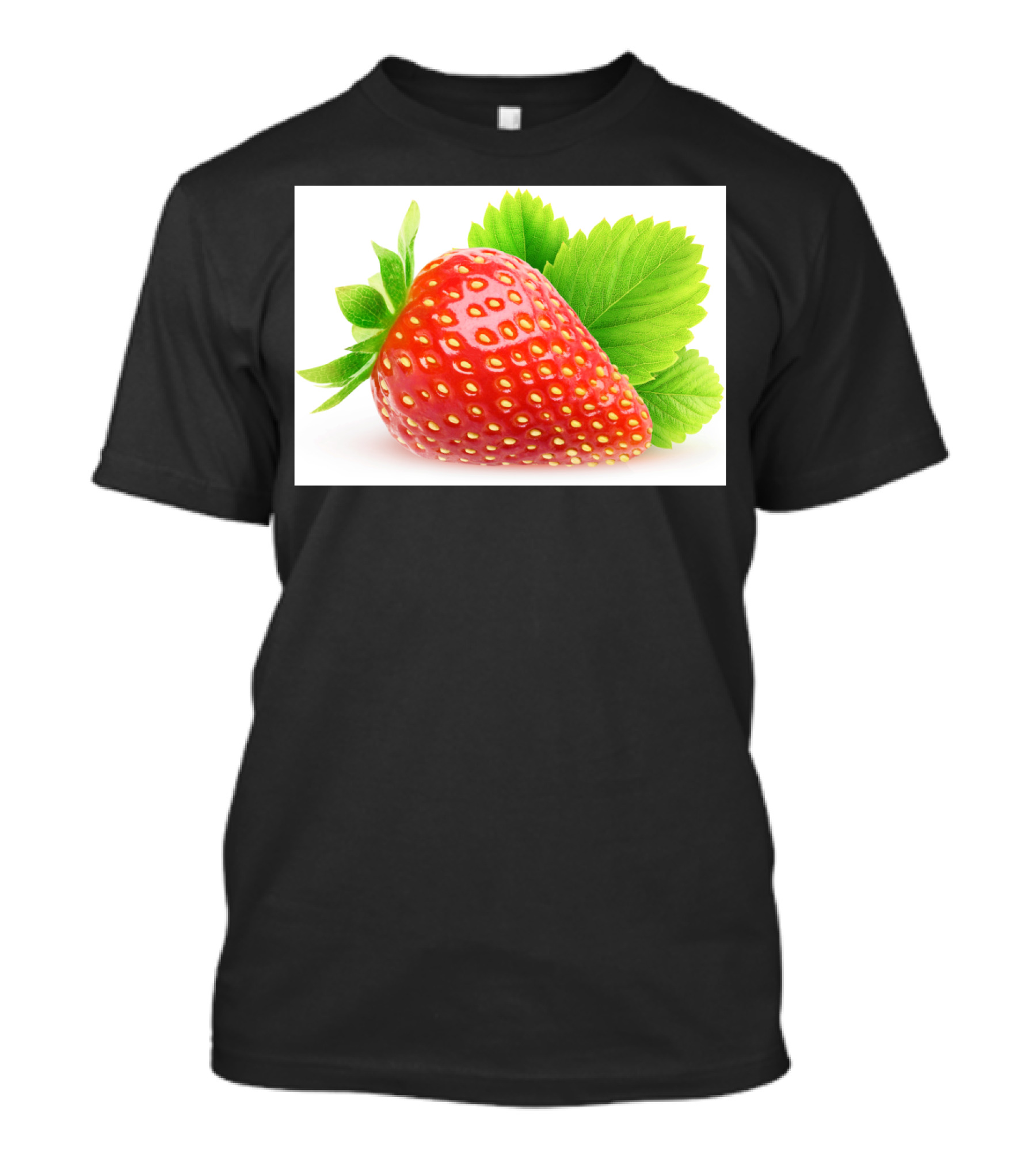 Strawberry Fruit With Green Leaves T-Shirt