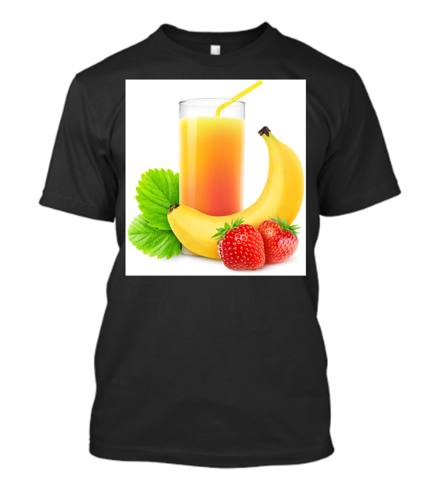 Strawberry Banana Fruit Drink With Fresh Bananas And Strawberries T-Shirt