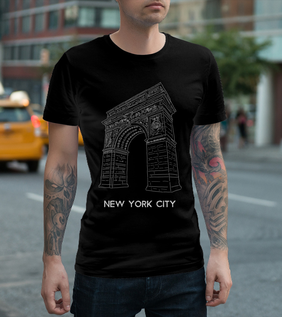 New York City Washington Square Arch Line T-Shirt