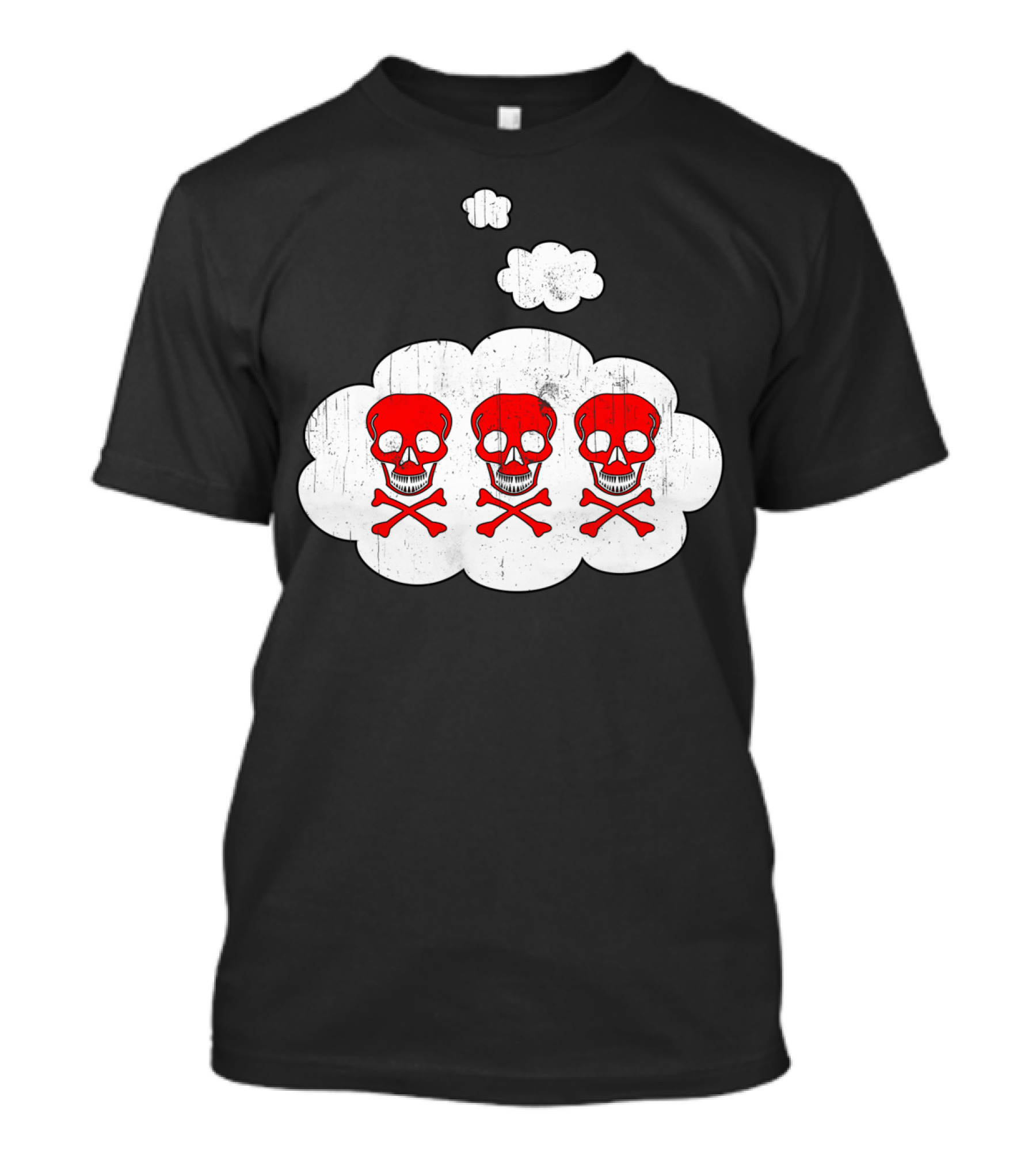 Morning Thoughts Skulls In Thought Bubbles T-Shirt
