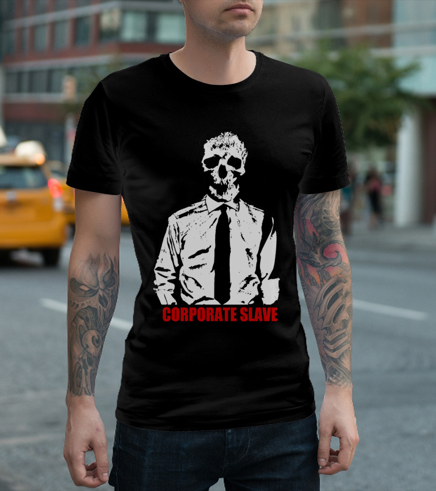 Corporate Slave Skull Businessman T-Shirt