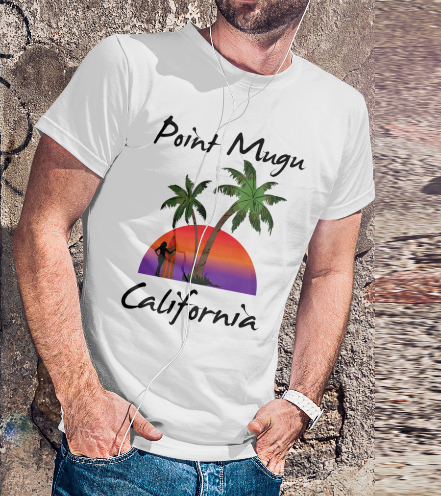 Point Mugu California Sunset Palm Tree T-Shirt
